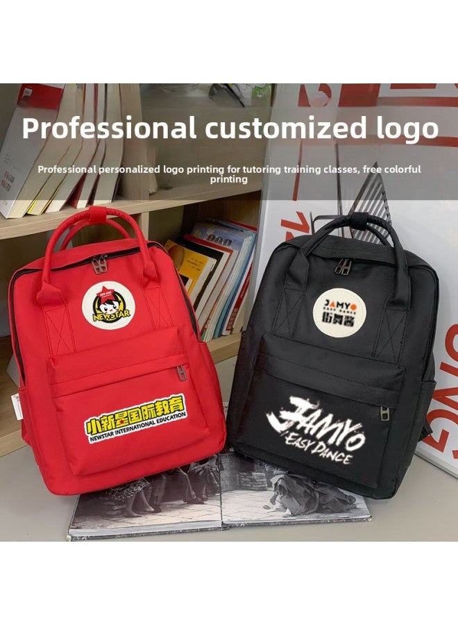 Children's Schoolbag Custom Printed Logo Primary School Students Shoulder Bag Training Institutions Kindergarten Backpack Printed Pattern Gift-Color:Green-Size:Large  - Image 4