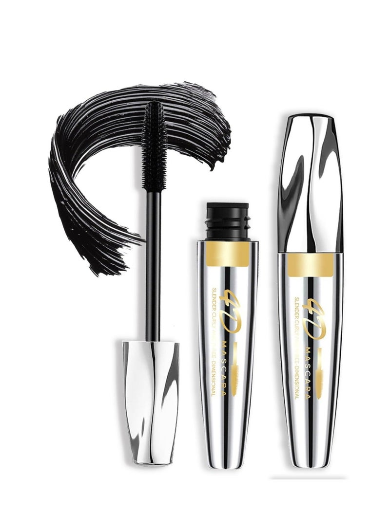 Captaintech 4D Silk Fiber Lash Mascara, Thicker and Longer, Natural Smudge-proof Waterproof Mascara, Clump-Free, Long-Lasting, Smudge-proof, Hypoallergenic, All Day Luxurious Looking Lashes - Image 1