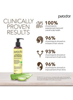 Pura d'or Original Gold Label Antithinning Biotin Shampoo Clinically Tested Proven Results Herbal Dht Blocker Hair Thickening Products For Women & Men Natural Shampoo For Color Treated Hair 8Oz  - Image 3