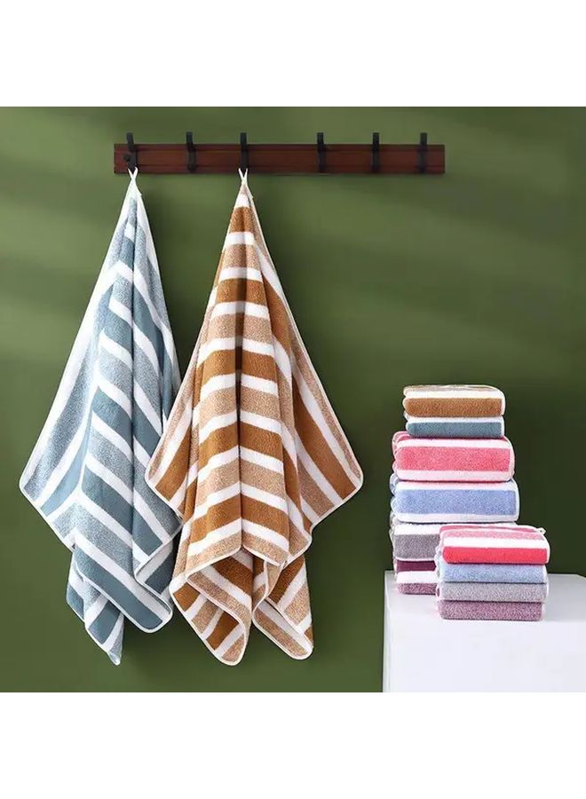 Quick Dry Striped Bath Towel 27.56x55.12 Inch Set for Travel Fitness - Image 4