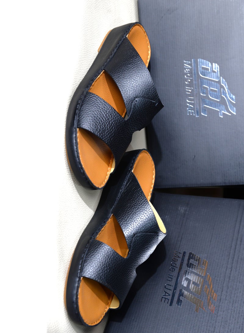 النهام صندل عربي رجالي مصنوع يدويًا من الجلد - نعال تقليدي فاخر بجودة عالية - Image 1