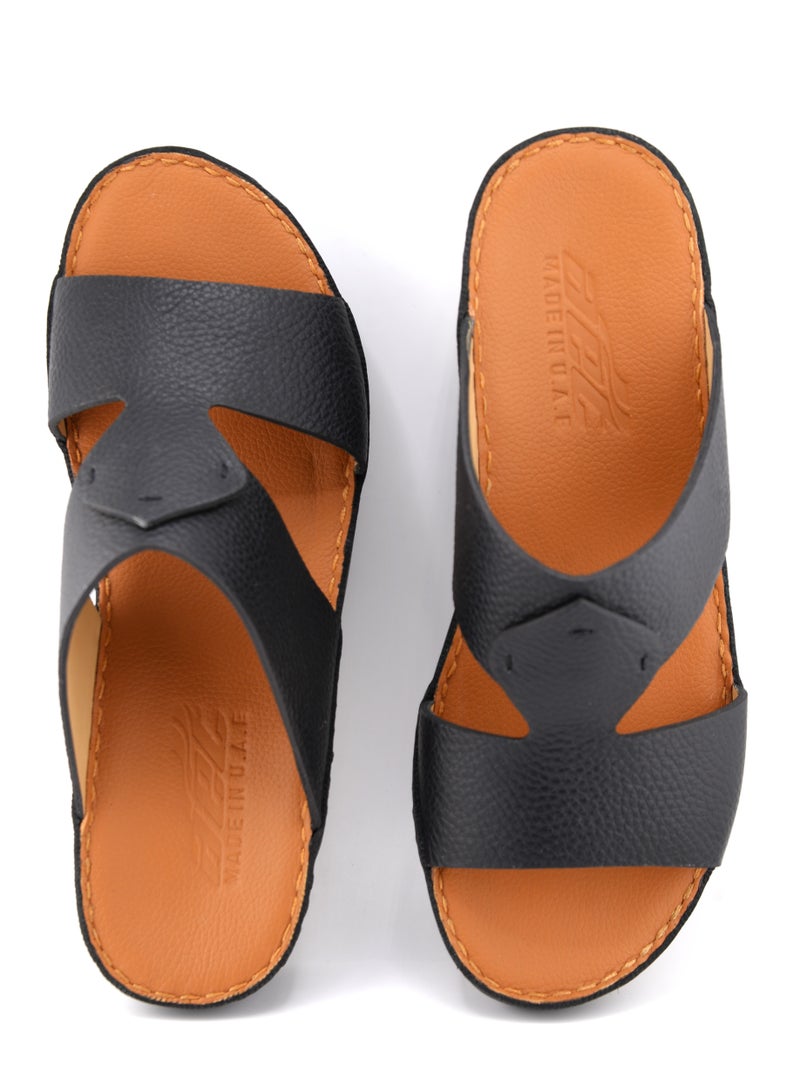 النهام صندل عربي رجالي مصنوع يدويًا من الجلد - نعال تقليدي فاخر بجودة عالية - Image 2