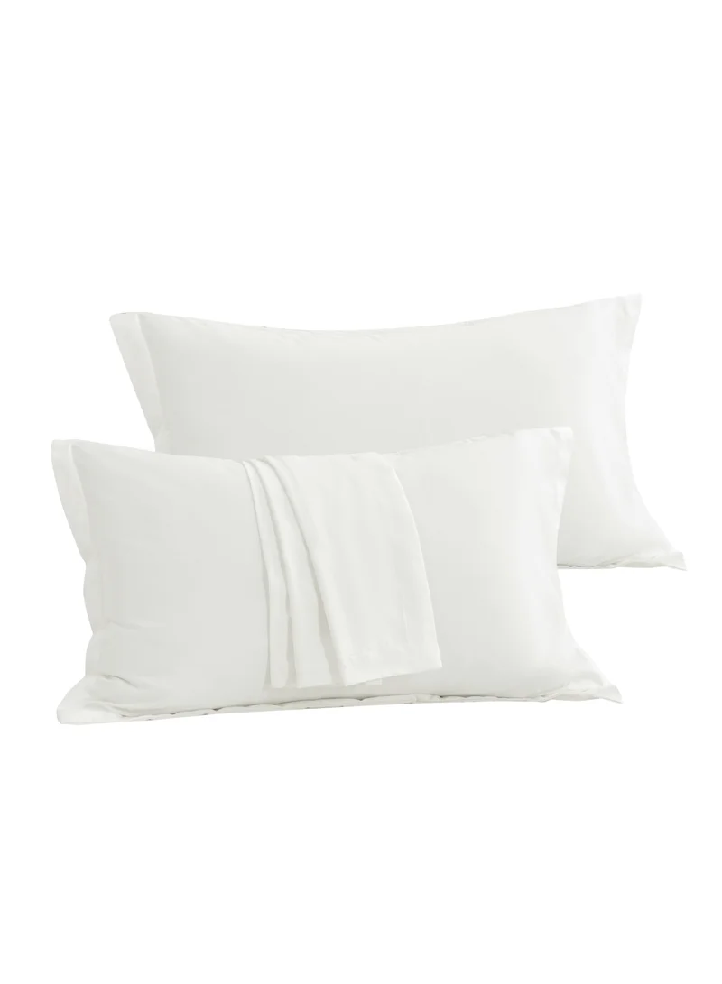 Donetella Standard Pillowcase Set of 2, Size 50x75 cm, Ultra Soft Brushed Microfiber, Envelope Closure, Durable, Wrinkle & Fade Resistant Pillow Covers