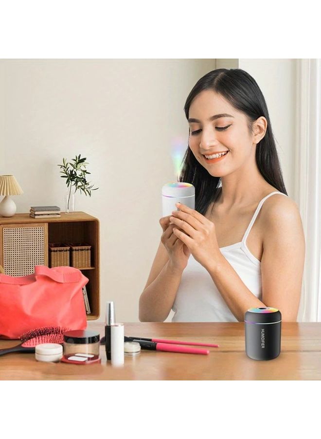 Black USB Essential Oil Diffuser Humidifier Colorful Mist Lamp For Bedroom Office - Image 3