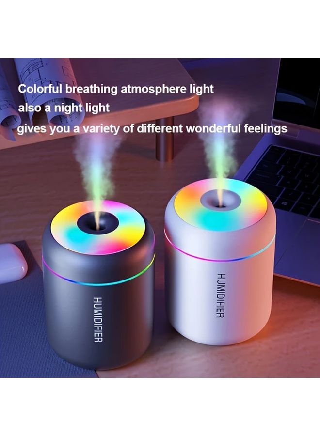 Black USB Essential Oil Diffuser Humidifier Colorful Mist Lamp For Bedroom Office - Image 2
