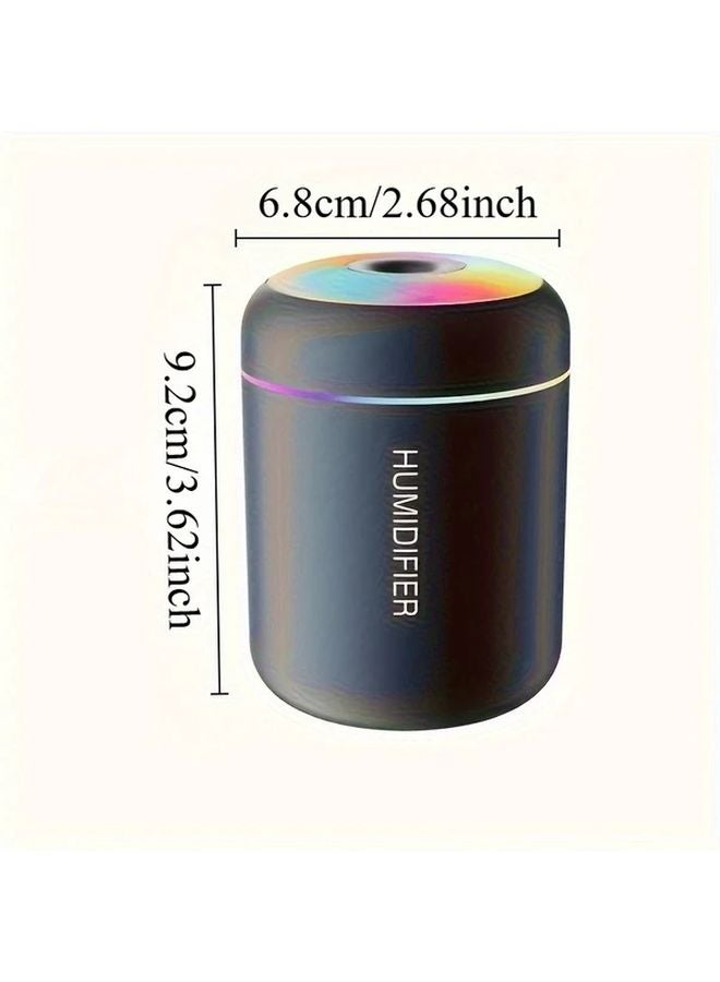 Black USB Essential Oil Diffuser Humidifier Colorful Mist Lamp For Bedroom Office - Image 5