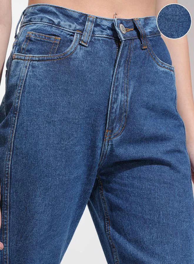 Tokyo Talkies Tokyo Talkies Mid-Rise Straight Fit Faded Jeans