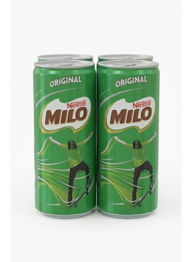 Nestle Nestlé Milo Original Chocolate Malt Drink, , 4 Cans Pack, 220ml - Image 1