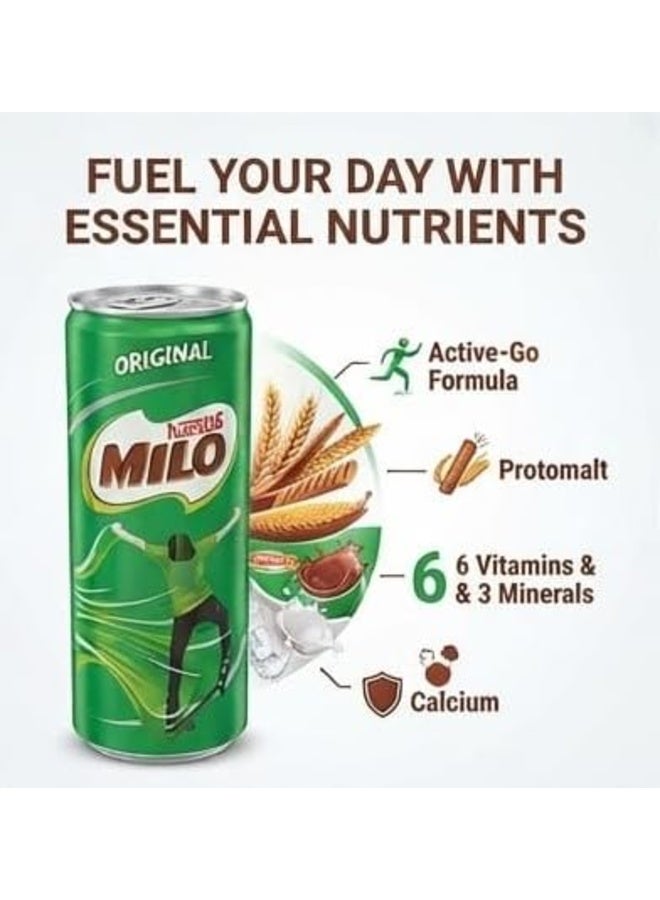 Nestle Nestlé Milo Original Chocolate Malt Drink, , 4 Cans Pack, 220ml - Image 2