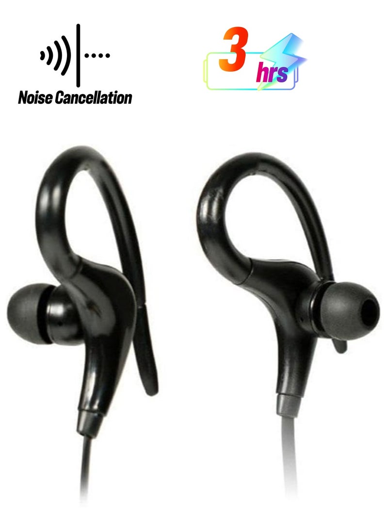 Bluetooth Headphones, Wireless Earbuds, Playtime 3 Hours, Bluetooth 4.2 Wireless Headphones, HD Deep Bass Stereo Sound Isolation, IPX3 Waterproof Bluetooth Sports Headphones (Black) - Image 1