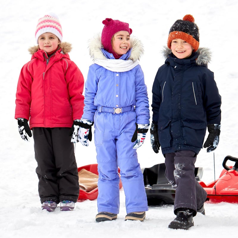 Jansun 3 Pairs Kids Winter Gloves, Waterproof Snow Ski Warm Outdoor Windproof Adjustable Gloves Toddler Snowboard Gloves for Cold Weather Boy Girl Children - Image 4