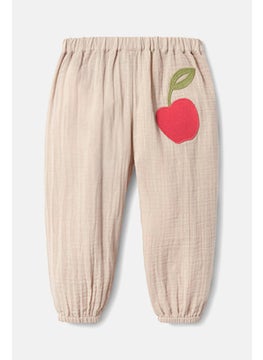 Tchibo Toddlers Girl Organic Cotton Slip On Trousers, Beige  - Image 2