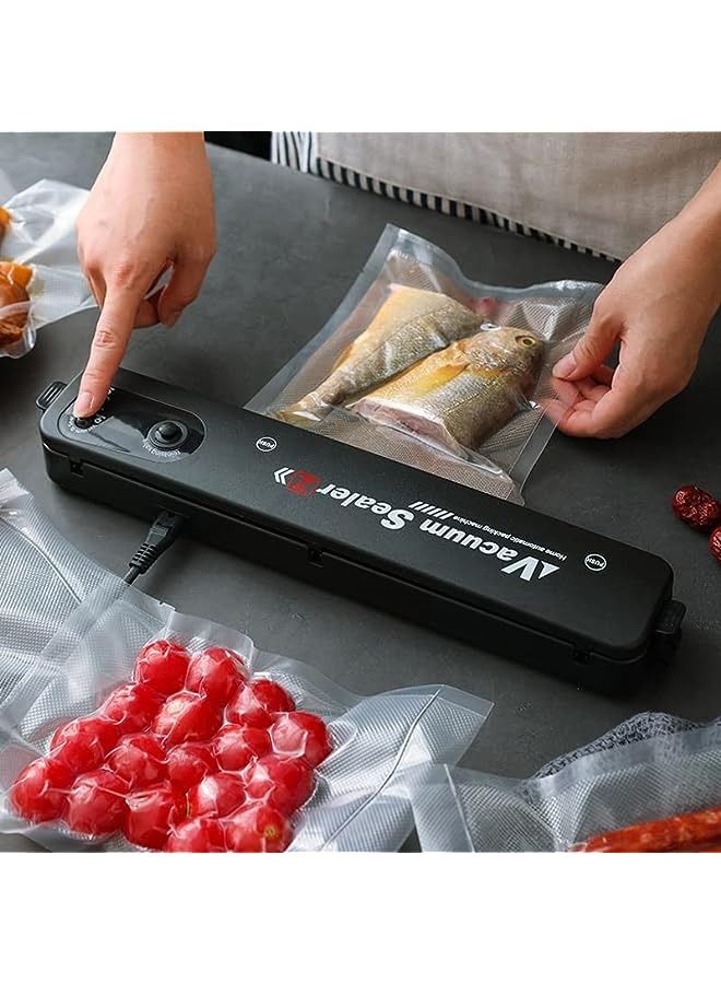 vesus Kitchen Food Vacuum Sealer 220V/110V Automatic Commercial Household Food Vacuum Sealer Packaging Machine With 10Pcs Bags_Black||Uk Plug  - Image 5