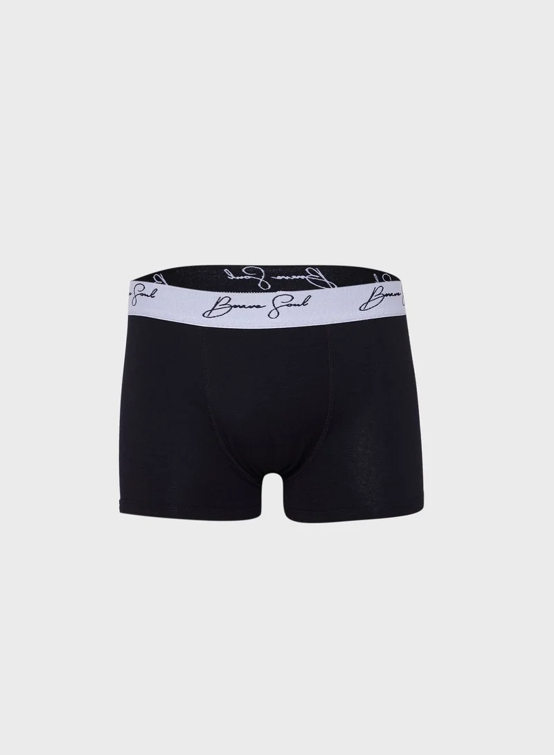 BRAVE SOUL Brave_Soul Mens 5X Pack Boxer Short With Elasticated Waist Ba