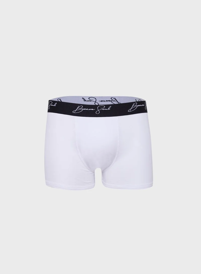 BRAVE SOUL Brave_Soul Mens 5X Pack Boxer Short With Elasticated Waist Ba