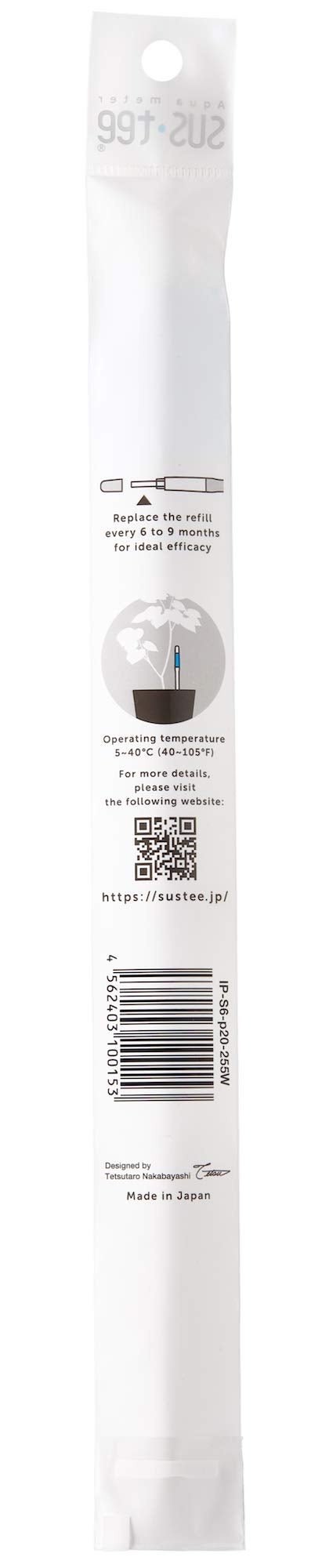 Sustee Aquameter (Large White Refillable - Bundle of 2) - House Plant Soil Moisture Meter, Humidity Sensor Probe, Water Level Indicator - Best for Indoor Potted Plants - Image 3
