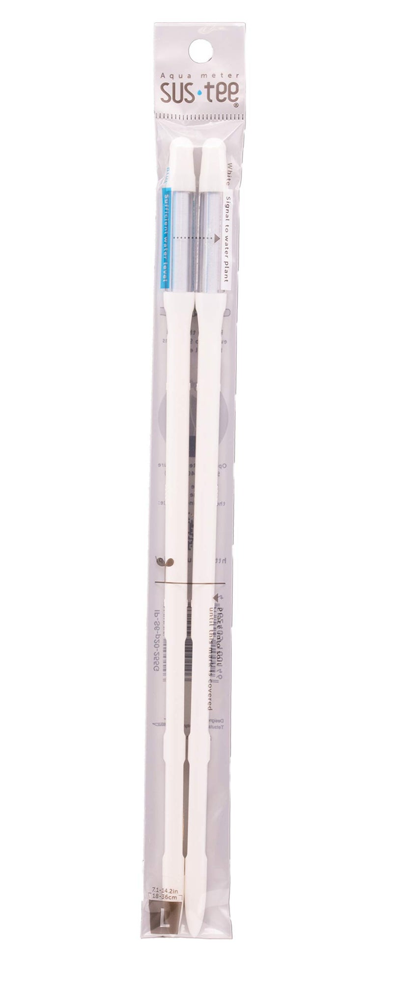 Sustee Aquameter (Large White Refillable - Bundle of 2) - House Plant Soil Moisture Meter, Humidity Sensor Probe, Water Level Indicator - Best for Indoor Potted Plants - Image 2