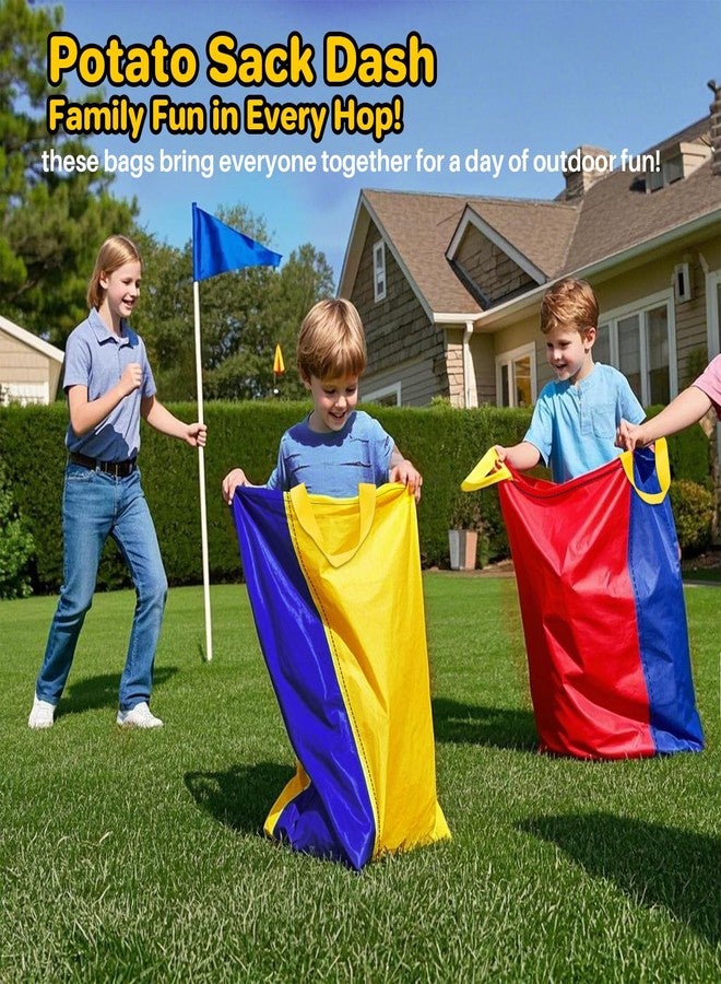 RAINFLOW Potato Sack Race Bags - 2 PCS Outdoor Games Sack Race Bags for Adults and Kids Carnival Games for Outside Camping Backyard Birthday Party Family Reunion Field Day - Image 5