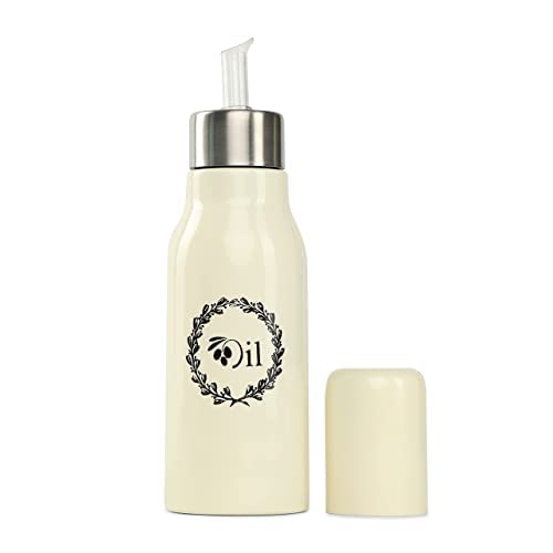anantam homes Stainless Steel Oil Dispenser Bottle Leakproof | Oil Nozzle Dropper | Cooking Oil containers for Home, Kitchen, Cooking, Café, Restaurant 750 ml(Ivory) - Image 3