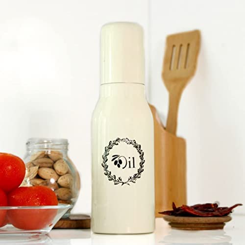 anantam homes Stainless Steel Oil Dispenser Bottle Leakproof | Oil Nozzle Dropper | Cooking Oil containers for Home, Kitchen, Cooking, Café, Restaurant 750 ml(Ivory) - Image 5
