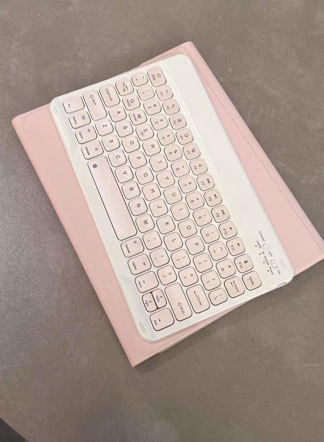 AnMengXinLing غطاء لوحة مفاتيح AnMengXinLing لجهاز iPad Air 11 بوصة (M3/M2)/ الجيل الخامس والرابع، غطاء لوحة مفاتيح مغناطيسي رفيع قابل للفصل مع حامل قلم لجهاز iPad Pro 11، وردي - Image 5