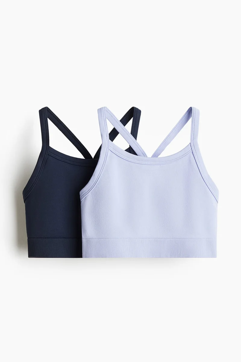 H&M 2-pack DryMove™ Seamless Sports tops
