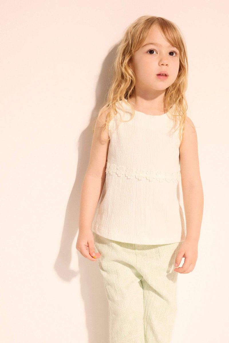 DeFacto Baby Girl Crinkle Fabric Tank Top - Image 1
