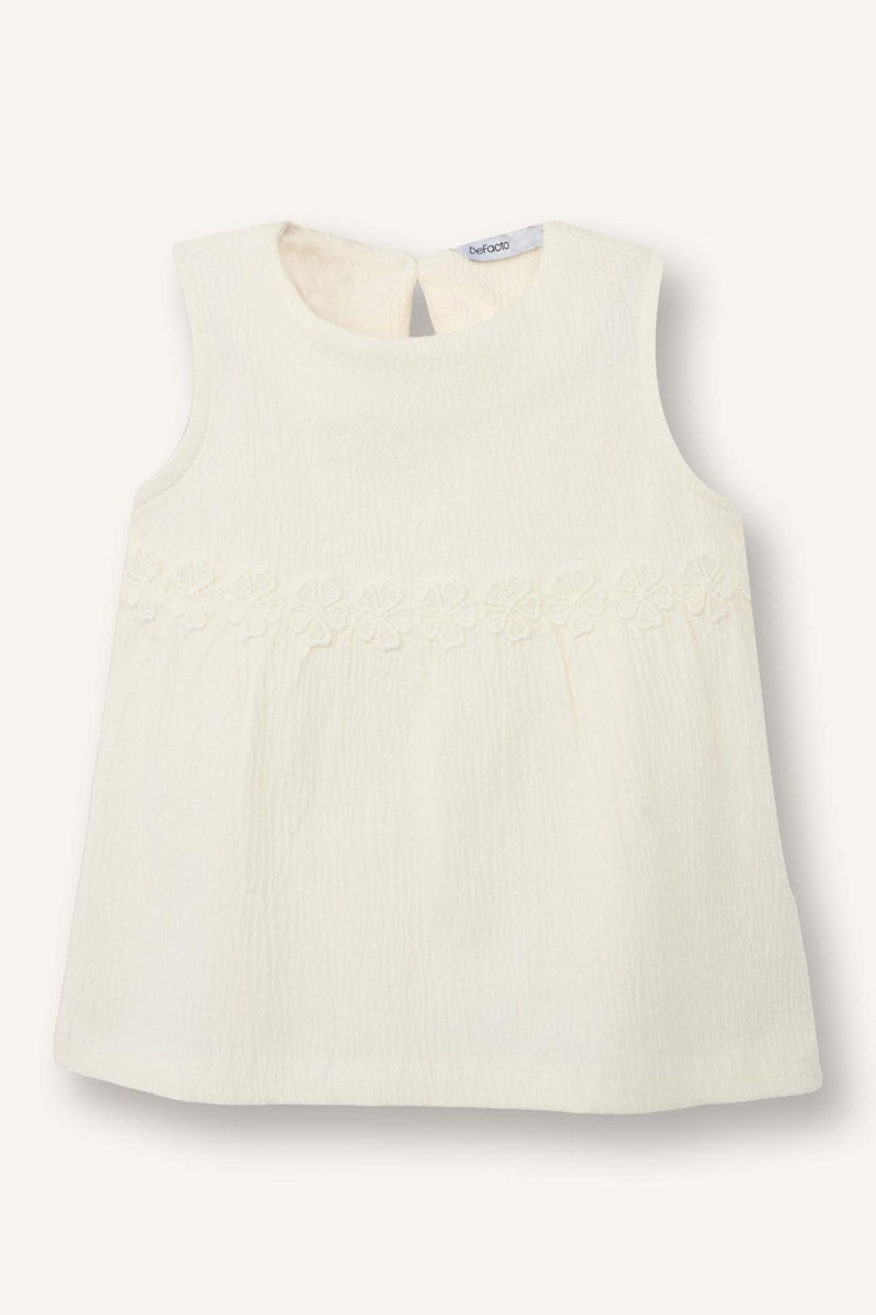DeFacto Baby Girl Crinkle Fabric Tank Top - Image 3