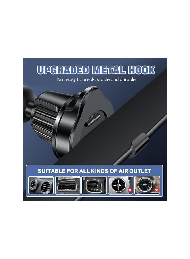 S-TOP Car Phone Mount Air Vent, Magnet Cell Phone Holder Car Mount with Enhanced Grip, Adjustable Auto Smartphone Vent Clip, Secure Universal Vehicle Phone Stand for Driving Navigation - Image 3