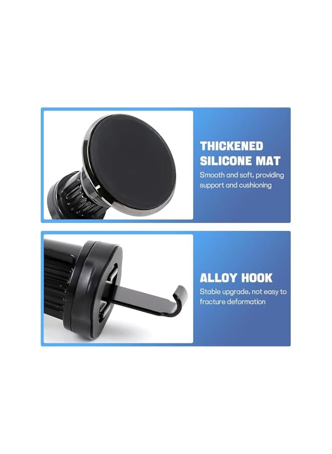 S-TOP Car Phone Mount Air Vent, Magnet Cell Phone Holder Car Mount with Enhanced Grip, Adjustable Auto Smartphone Vent Clip, Secure Universal Vehicle Phone Stand for Driving Navigation - Image 4