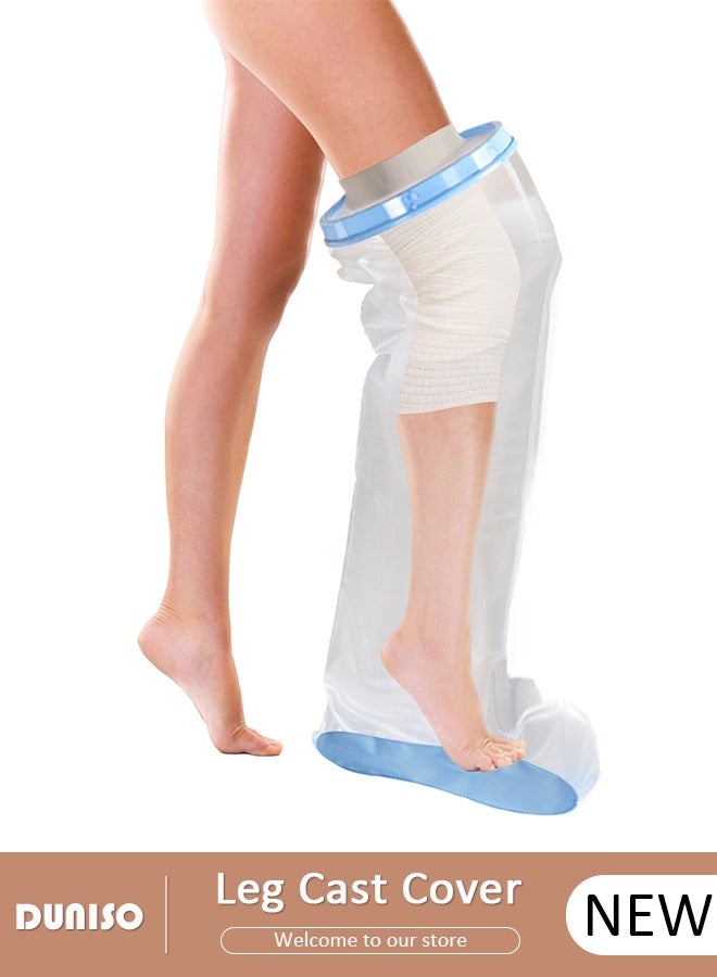 DUNISO Water Proof Leg Cast Cover for Shower,Watertight Foot Protector Waterproof,Reusable Sealed Protection Bag to Keep Wound Bandage Dry,No Mark on Skin Reusable for Bathing Broken Foot Ankle Knee Toe Burns  - Image 1