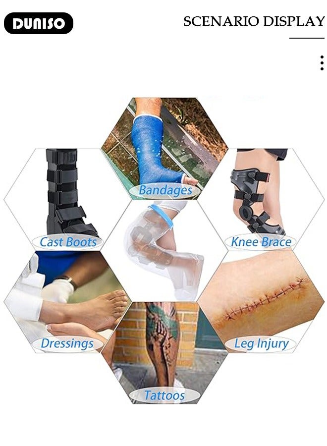 DUNISO Water Proof Leg Cast Cover for Shower,Watertight Foot Protector Waterproof,Reusable Sealed Protection Bag to Keep Wound Bandage Dry,No Mark on Skin Reusable for Bathing Broken Foot Ankle Knee Toe Burns  - Image 5