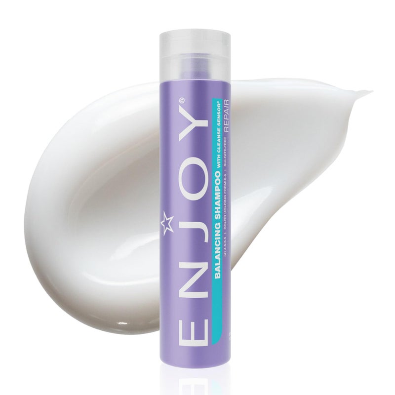 Enjoy Balancing Shampoo, Sulfate-Free Strengthening Formula, Gently Cleanses and Controls Frizz for All Hair Types, Smoothness and Shine with Cleanse Sensor Technology, pH 4.5-5.5, 10.1 Fl Oz
