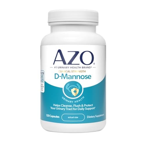 AZO D Mannose Urinary Tract Health Cleanse Flush Protect The Urinary Tract No1 Pharmacist Recommended Brand Clinical Strength NonGMO 120 Count