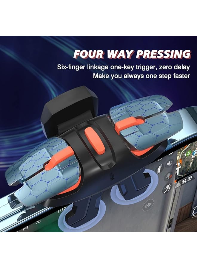 KASTWAVE Mobile Game Controller Colorful Trigger For Smartphones Sensitive Shooter Joysticks Aim And Fire Keys Compatible With Knives Out And Rules Of Survival For Iphone And Android - Image 3