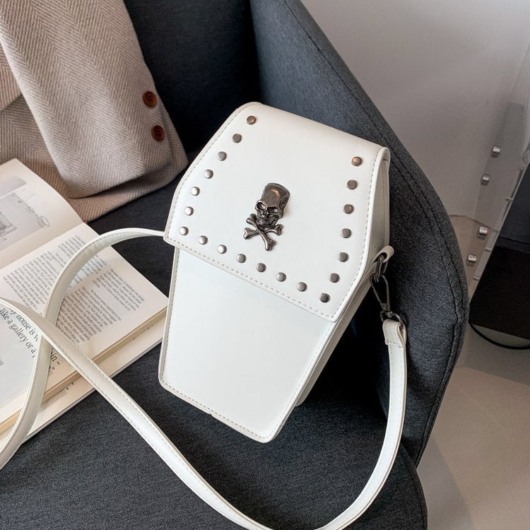 Women'S Bag Rivet Small Square Bag Retro Gothic Vertical Mobile Phone Bag Women'S Crossbody Bag - Image 1
