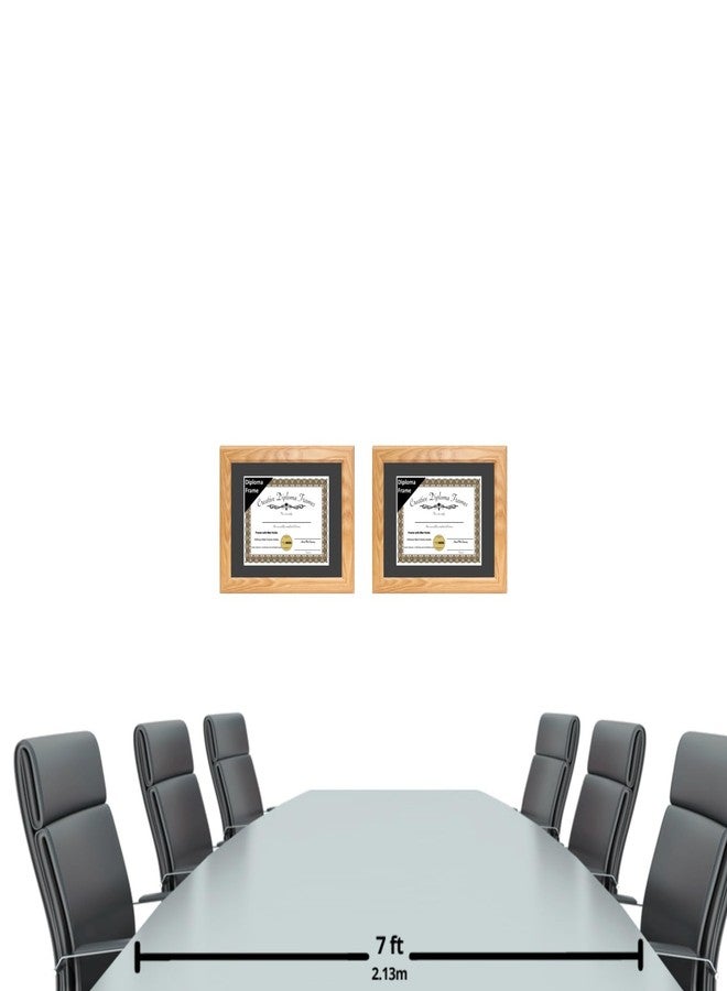 Creative Picture Frames 10x13 Oak Finish Diploma Frame with Black Mat Glass Easel and Installed Wall Hangers | Frame Holds 11x14 Media without Mat - Image 5