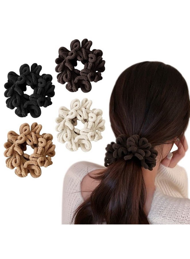 زيبويو مجموعة ربطات شعر ZIBUYU® للنساء والفتيات، ربطات شعر ناعمة ورقيقة متعددة الألوان، مجموعة ربطات شعر أنيقة، 4 ألوان (12 قطعة) - Image 1