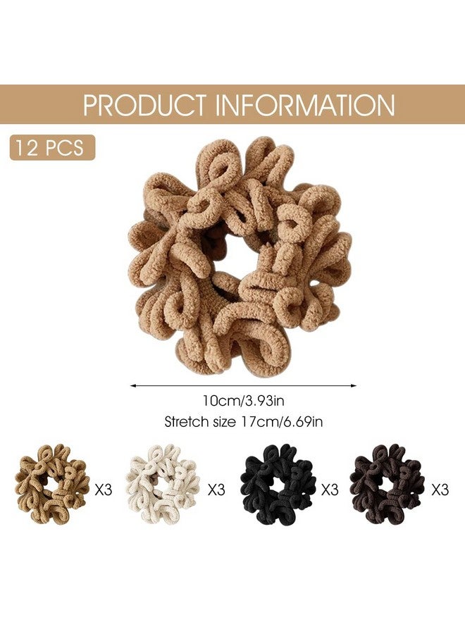 زيبويو مجموعة ربطات شعر ZIBUYU® للنساء والفتيات، ربطات شعر ناعمة ورقيقة متعددة الألوان، مجموعة ربطات شعر أنيقة، 4 ألوان (12 قطعة) - Image 2