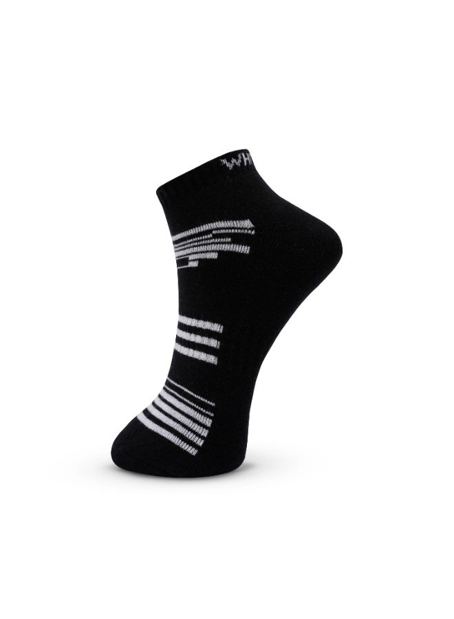 الورقة البيضاء 3 حزم من الجوارب القصيرة ذات النسيج الفروي الكامل للرجال – (أزرق داكن، أسود، أبيض) - Image 4