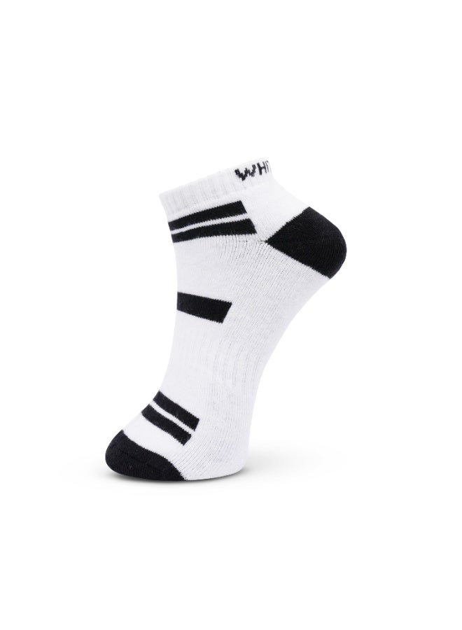 الورقة البيضاء 3 حزم من الجوارب القصيرة ذات النسيج الفروي الكامل للرجال – (أزرق داكن، أسود، أبيض) - Image 3