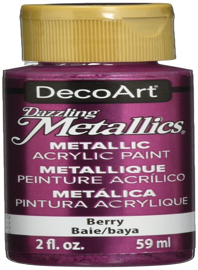 DecoArt Dazzling Metallics Paint, 2-Ounce, Berry - Image 1
