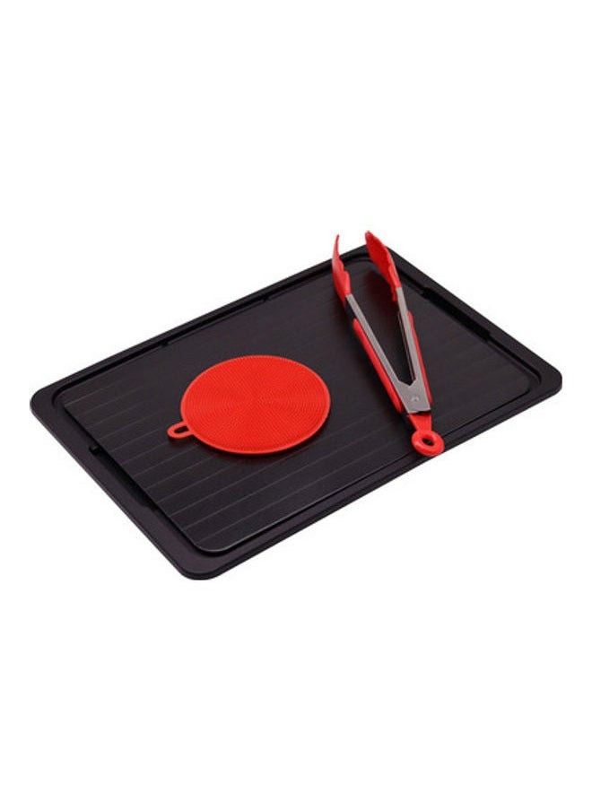 NIBEMINENT Defrosting Tray Set Black/Red 35.5x20.5x0.3cm  - Image 1