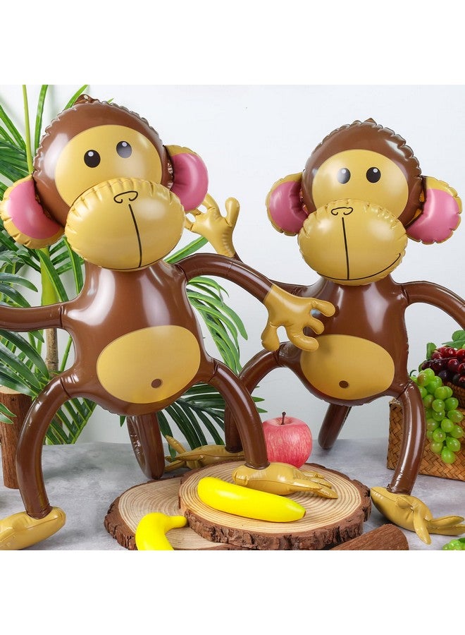 FUTUREPLUSX 3 PCS Inflatable Monkeys, Jungle Animal Balloons Jungle Themed Birthday Party Decorations Baby Shower Party Supplies - Image 5
