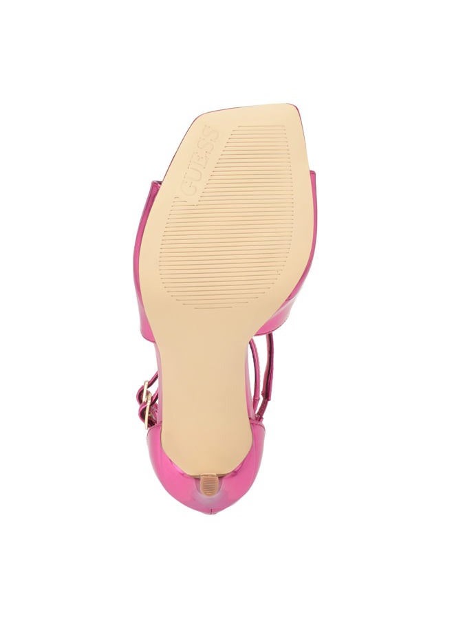 Guess Women's Sella Heeled Sandal, Pink Mirror Metallic, 39.5 EU - Image 3