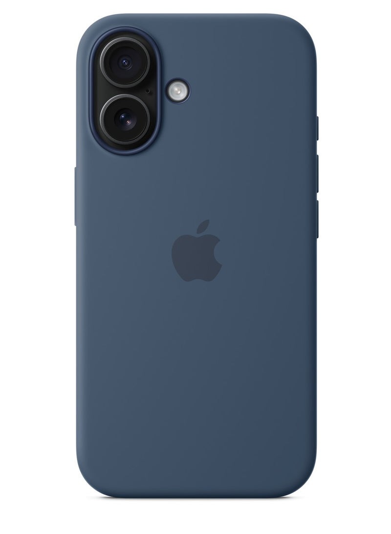 iPhone 16 Silicone Case With Mag Safe - Denim Original  - Image 1
