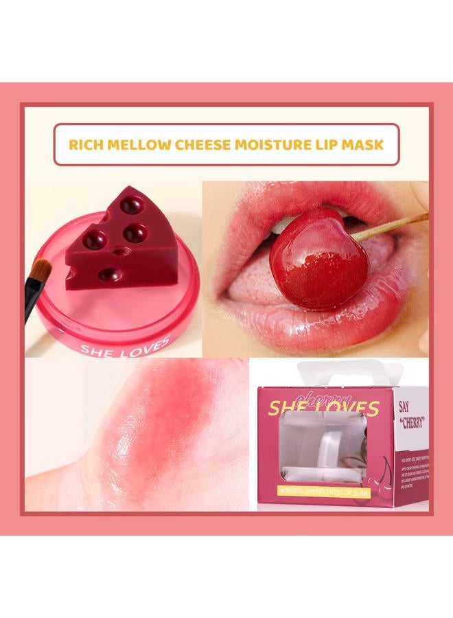 She Loves 2PCS Cheese Design Cute Makeup PH Lip Balm&Lip mask, Color Changing Lipstick, Light Pink Lipstick, Magic Lipstick with Lip Brush, Pink Lip Balm Lip Gloss for Girls Pink Lips(#2) - Image 4