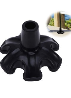 Cane Tip Self Standing Support Base Foot Pad Replacement 6 Leg Attachment for Terrain Walking Stick 19mm, Non-Skid Rubber Tip, Heavy Duty Accessories & Crutches