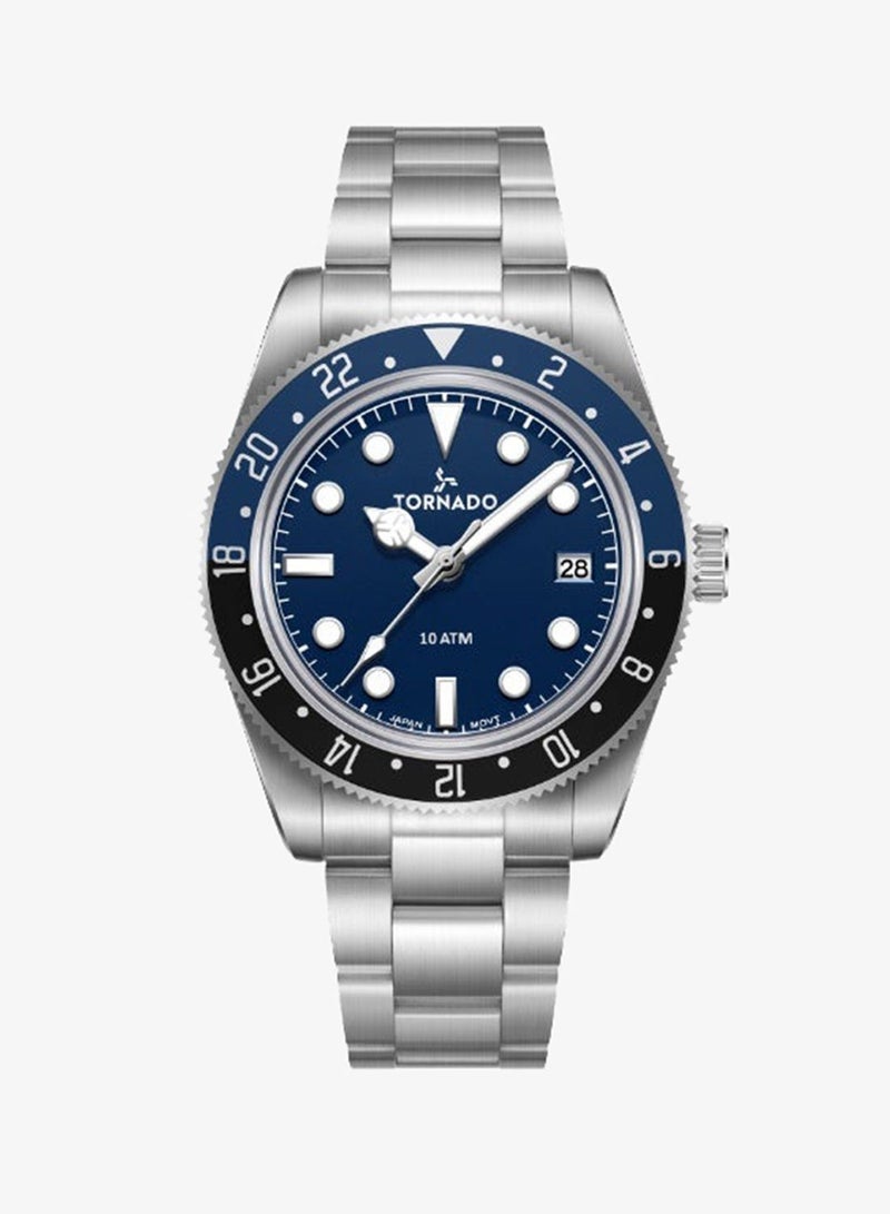 TORNADO Men's Stainless Steel Analog Watch T24006-SBSN - 40 mm - Image 1