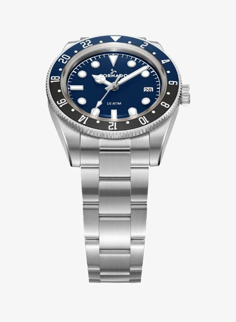 TORNADO Men's Stainless Steel Analog Watch T24006-SBSN - 40 mm